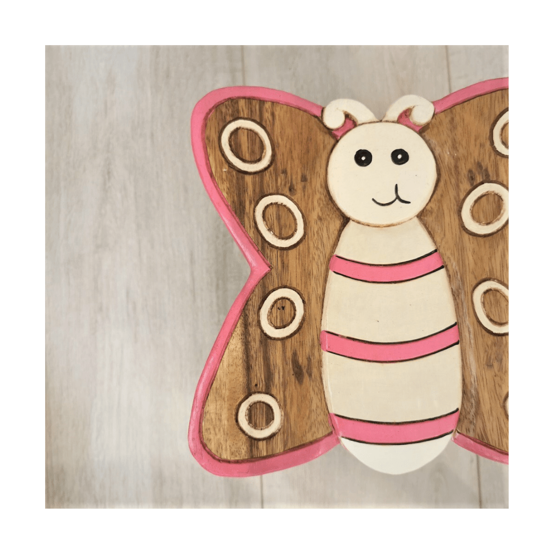 Wooden Kids Stool - Butterfly