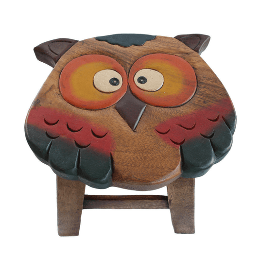 Wooden Kids Stool - Owl