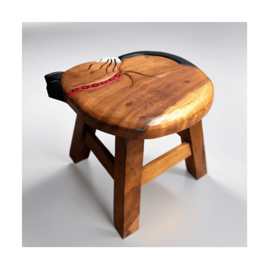 Wooden Kids Stool - Cat