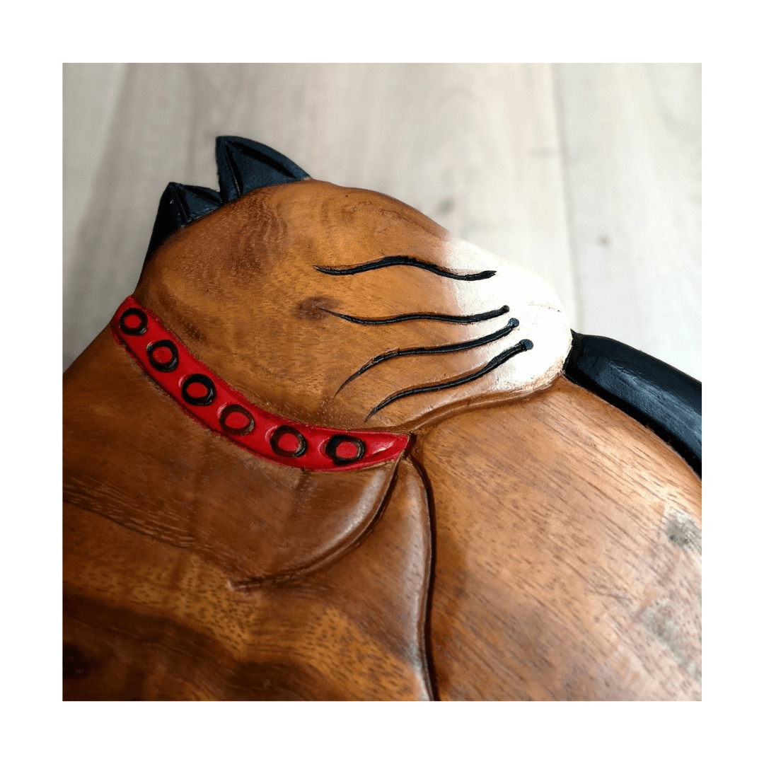 Wooden Kids Stool - Cat