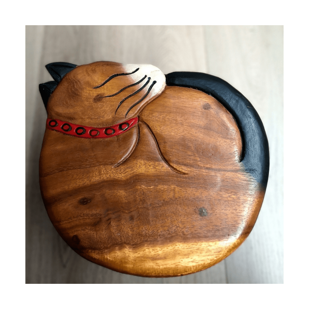 Wooden Kids Stool - Cat
