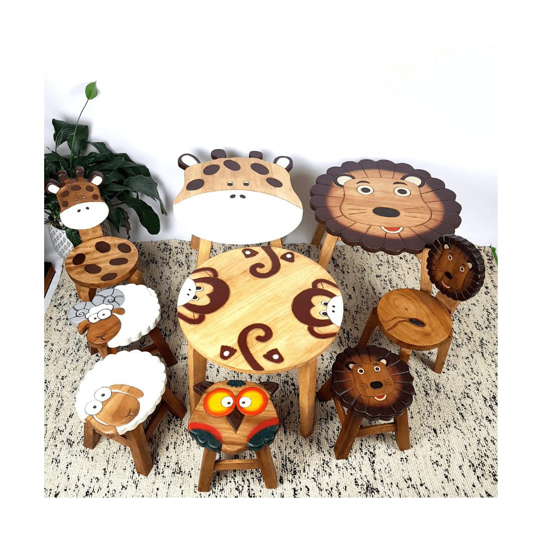Wooden Kids Stool - Owl