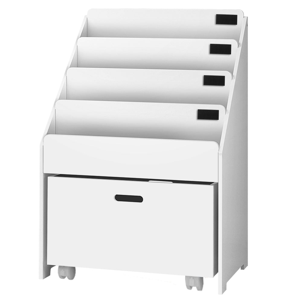 White file cabinet with multiple drawers on a white background