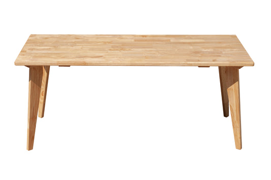 Wooden table on a white background